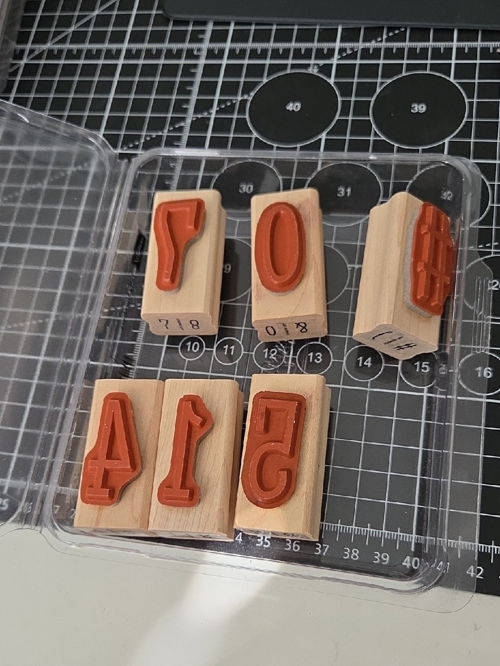 Taffy Numbers Wooden Stampin Up Set